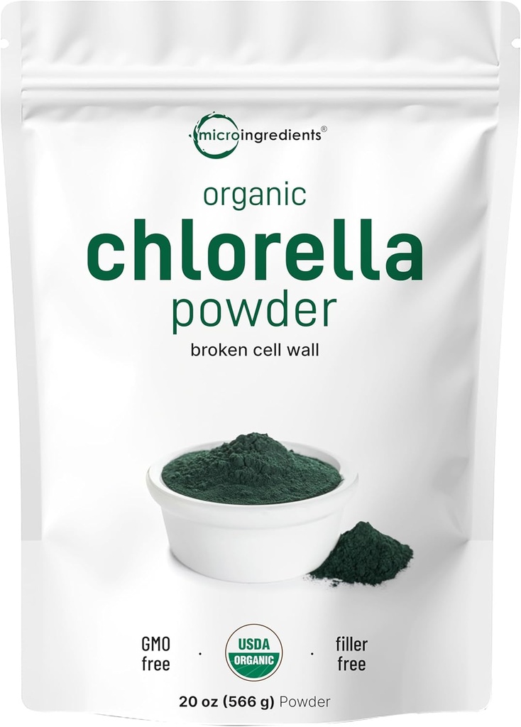 Micro Συστατικά Βιολογική σκόνη Chlorella, 20 ουγγιάς 
