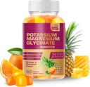 MoodMingle Κάλιο Μαγνήσιο Γλυκινικό συμπλήρωμα Gummies - Μασούρες Καλίου υψηλής απορρόφησης - με Βιταμίνες Ασβέστιου B6 B12 C D3 K2 Ψευδάργυρος - Χωρίς ζάχαρη Vegan Χωρίς γλουτένη για παιδιά Ενήλικες