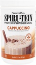 NaturesPlus SPIRU-TEIN Shake - Cappuccino Flavor - 1,1 lbs, Spirulina Protein Powder - Αντικατάσταση γεύματος με βάση το φυτό, Βιταμίνες & Ορυκτά για την Ενέργεια - Χορτοφαγικά, Χωρίς Γλουτένη - 16 Σερβιέτες