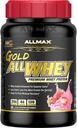 ALLMAX Διατροφή χρυσό ALLWHEY, Φράουλα - 2 lb - 24 γραμμάρια πρωτεΐνης ανά Scoop - Χωρίς γλουτένη, χαμηλή υδατάνθρακες & χαμηλή ζάχαρη - Περίπου 30 σερβίτσια