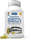 ANDREW LESSMAN Maximum Essential Omega-3 Mint - 30 Softgels - Ultra-Pure, Omega-3 Oils υψηλής ισχύος. Υψηλή DHA, Δεν Στομάχι Αναστατώνεται, Δεν Μόλυνση, Δεν Ερμή. Μικρό εύκολο να καταπιείτε Softgels