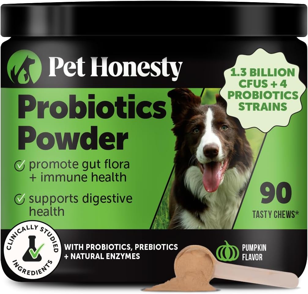 Επιτρέπονται όλα τα φυσικά Probiotic & Pumpkin Σκύλος Σκύλος συμπλήρωμα - Πρεβιοτικά, Προβιοτικά, Ένζυμα & Αντιοξειδωτικά για Υγιεινή Χλωρίδα Gut, Digetion & Ανοσία (90 Scoops)