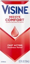 Visine Red Eye Comfort Redness Relief Eye Drops to Help Relief Red Eyes Λόγω Ελαφρών Ερεθισμών Οφθαλμών Γρήγορη, Τετραϋδροζωλίνη HCl, 0,5 fl. oz