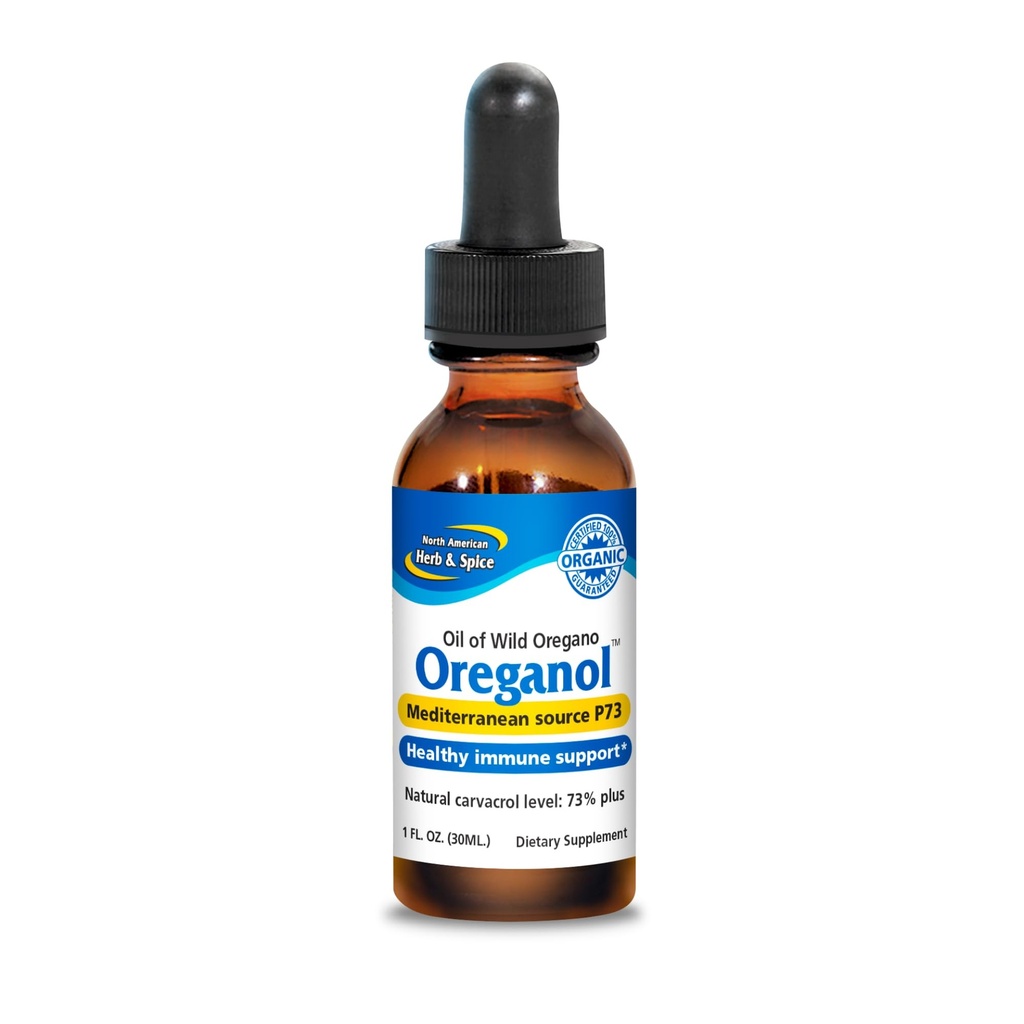 NORTH AMERICAN HERB & SPICE Oreganol - 1 fl oz, Pack of 3 - Unprocessed, Wild, Organic Oregano Oil - Mediterranean Source P73 - Non-GMO - 1296 Total Servings