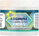 Arginine Circulation Cream 4 oz - Menthol, L Arginine & L Citrulline Lotion - Υποστηρίζει υγιή πόδια & σώμα ροής αίματος - Ολόκληρα οικογενειακά προϊόντα