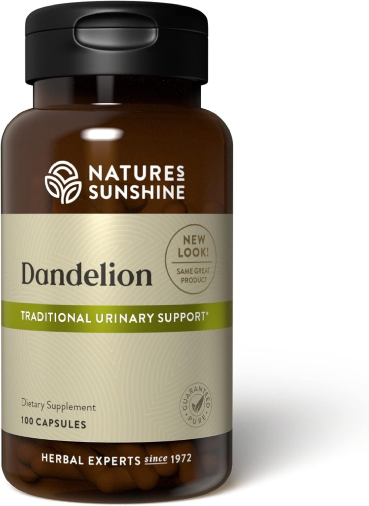 Nature's Sunshine Dandelion, 100 κάψουλες, ισχυρά βότανα υποστηρίζει την πέψη, Nourises The Liver, και παρέχει υποστήριξη ουροποιητικού συστήματος