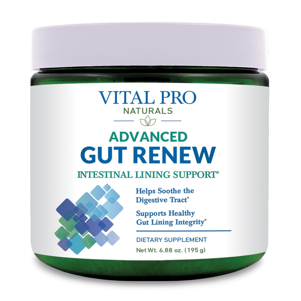 Vital Pro Naturals - Advanced Gut Renew Powder Supplement for Leaky Gut Repair with L-Glutamine, Marshmallow, Ginger, DGL Licorice, Organic Aloe Vera, L Glutamine 6000mg 6.88 oz