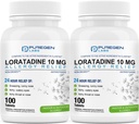 Alergy Relief, Loratadine 10mg, 100 Tablets – 24 ώρες Αλλεργική Αλλεργία σε Puregen Labs