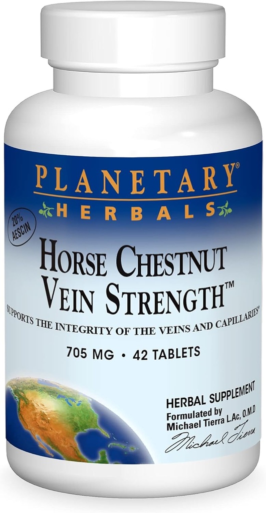 Planetary Herbals Horse Chestnut Vein Strength, Supports The Integrity of The Veins and Capillaries*, 705 mg - 42 δισκία
