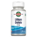 KAL Lithium Orotate 5mg | Low Serving of Chelated Lithium Orotate for Bioavailability & Mood Support | in Organic Rice Bran Extract Base | 60 VegCaps