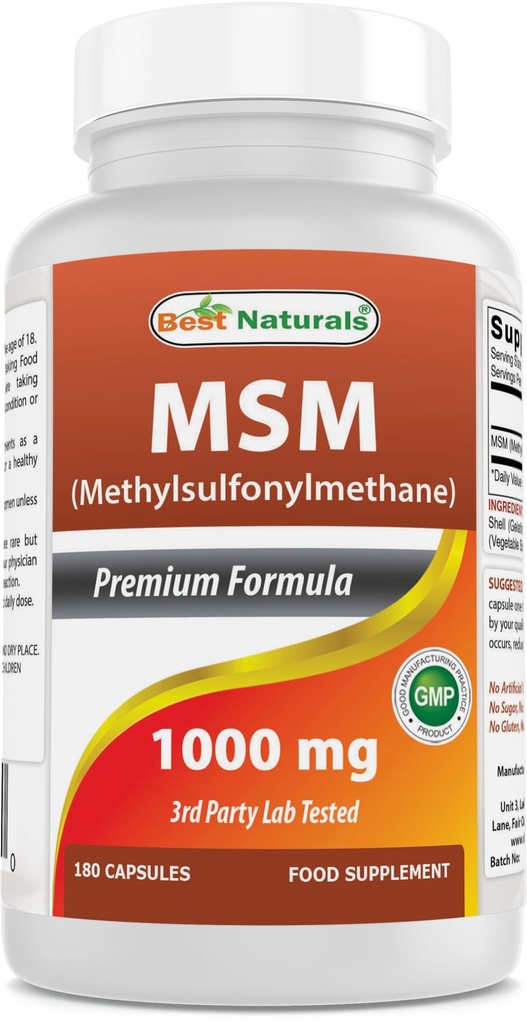 Best Naturals MSM 1000 mg 180 Καψάκια