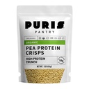 PURIS Organic Pea Protein Crisps, Certified Organic Pea Protein Isolate, Keto Protein Crunch, Κατασκευασμένο 100% στις ΗΠΑ, Μη ΓΤΟ, Χωρίς γλουτένη, Χωρίς ζάχαρη, Χωρίς σόγια, 18g Πρωτεΐνες, 7g Καρβίδια, Χωρίς γεύση