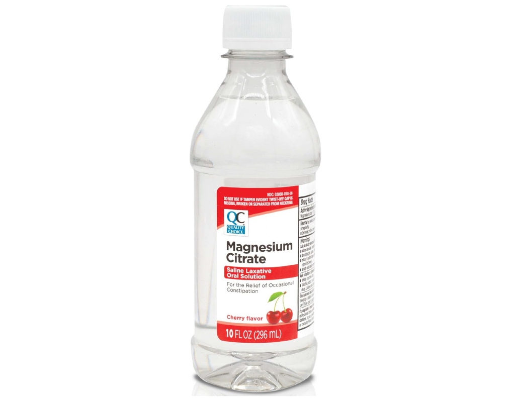 Quality Choice Magnesium Citrate Oral Solution, 10oz - Laxative με ορό, Συμπλήρωμα για Περιστασιακών Περιστασιακών Περιστασιακών Ανακουφισμού, Mag Citrate είναι μια ήπια και αποτελεσματική Laxative για την κανονικότητα (1, Cherry)