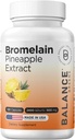 Balancebreens Bromelain 500mg, 120 κάψουλες - Pineapple Extract Digestive Enzyme, υποστηρίζει πέψη και κοινό συμπλήρωμα υγείας