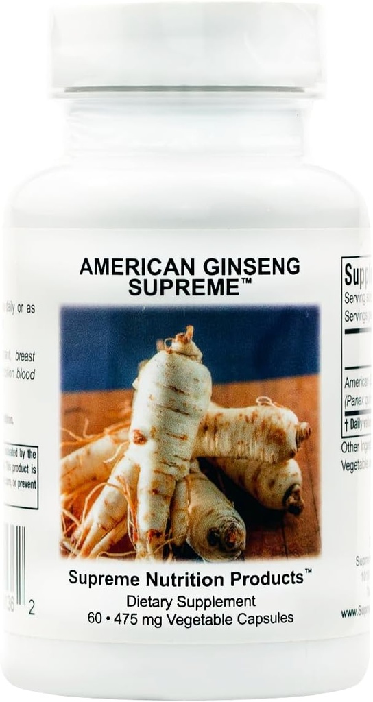 Supreme Nutrition American Ginseng Supreme, 60 Pure American Ginseng Root Vegetarian Κάψουλες