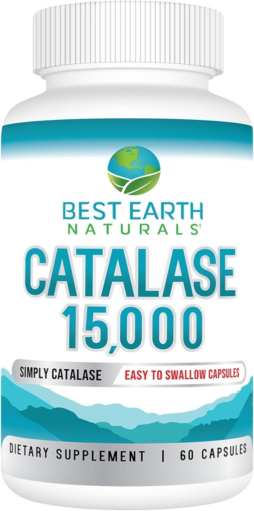Best Earth Naturals Catalase Συμπλήρωμα 15.000 - συμπληρώματα μαλλιών για Ισχυρά Μαλλιά - 60 κάψουλες (60-Ημέρα προσφοράς)