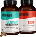 FreshCap Stress Bundle (Κάψουλες Reishi και Ultimate Mushroom Complex Κάψουλες)
