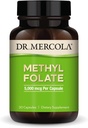 Δρ. Mercola Φολικό Μεθύλιο - Υποστηρίζει Αποτοξίνωση & Κυτταρική Υγεία - 5- MTHF Folate - Βιοδιαθέσιμη Φόρμουλα - 5 mg - 30 Κάψουλες