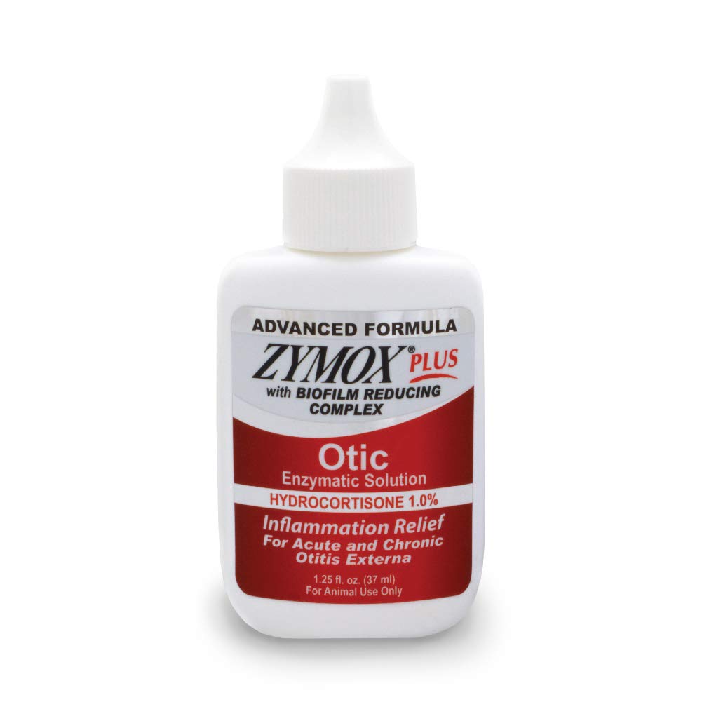 Zymox Advanced Formula Otic Plus Enzymatic Ear Solution for Dogs and Cats with 1% Hydrocortisone, 1,25oz