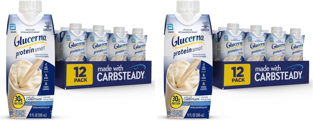 Glucerna - 30G, Vanilla, 12 Count (Pack of 2)