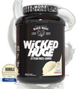 Worldwide Nutrition Bundle Compatible with Black Magic Wicked Huge - Mass Gainer French Vanilla Flavor for Muscle Support and Recovery, 7.24 LBS Protein Powder Supplement with Keychain