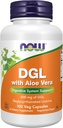 NOW Foods Supplements, DGL with Aloe Vera (Deglycyrrhizinated Licorice) Dietary Supplement, 100 Veg Capsules