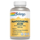 SOLARAY Pantothenic Acid 500mg - συμπλήρωμα παντοθενικού οξέος (βιταμίνη Β5) - Απαραίτητη βιταμίνη συμπλέγματος Β - νευρικό σύστημα και κυτταρική ενέργεια Υποστήριξη - Vegan, χωρίς γλουτένη, 60-ημέρα Guaratee, 250 εξυπηρετούν