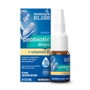 Bliss Baby Probiotic Drops + Βιταμίνη D, Υποστηρίζει Digestive Υγεία και Ανοσία, 400IU Βιταμίνη D για την υγιή ανάπτυξη των οστών, Νεογέννητα +, Χωρίς Γεύση, 0.34 Fl Oz (30 υπηρεσίες)