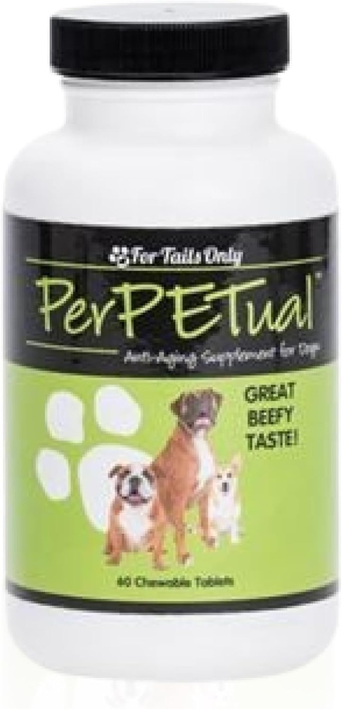 Youngevity PerpetualTM - Μέγιστη Δύναμη Αντιγηραντικής Υποστήριξης Σκύλων Οστών & Κοινών Με Γλυκοσαμίνη, Χολίνη, MSM, Γαϊδουράγκαθο Γάλα, Ασβέστιο, Κουρκουμάς & Περισσότερα - 60 Μασώμενα Δισκία