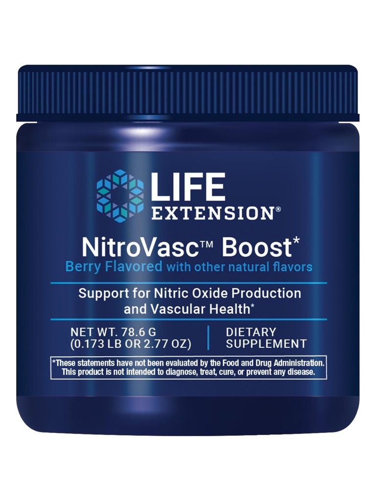 Επέκταση της ζωής NitroVasc Boost, συμπλήρωμα ροής αίματος, Nitric Oxide Υποστήριξη, Καρδιά Υγεία, L-αργινίνη, Γλουτένη-ελεύθερο, μη-GMO, χορτοφάγοι, 1 Scoop, 30 Υπηρεσίες
