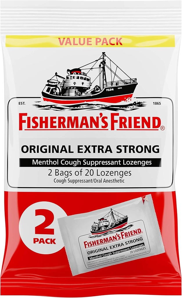 Friend Fisherman's Fishermans Drops 40ct, Original Extra Strong, 40 Count