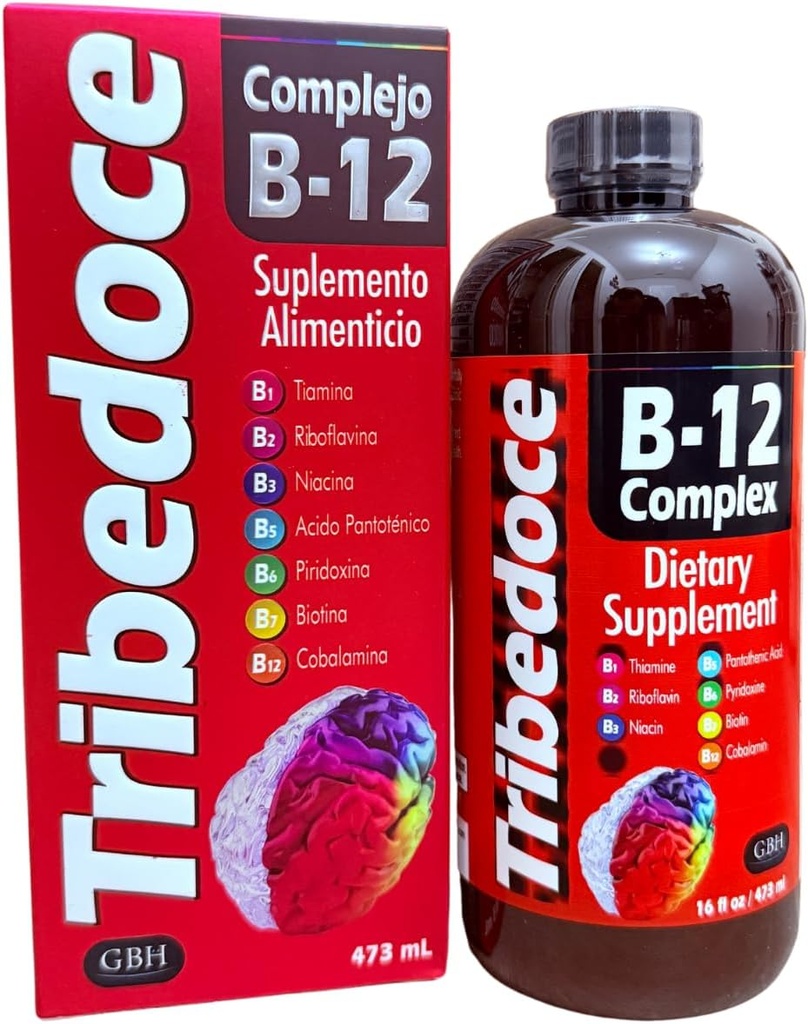 B-12 Complex Liquid Dietary Supplement - Υψηλής ισχύος σύμπλοκο βιταμίνης Β με θειαμίνη, Ριβοφλαβίνη, Νιασίνη, Παντοθενικό οξύ, Πυριδοξίνη, Βιοτίνη, και Κοβαλαμίνη, Μη ΓΤΟ, Χωρίς γλουτένη, 16 fl oz