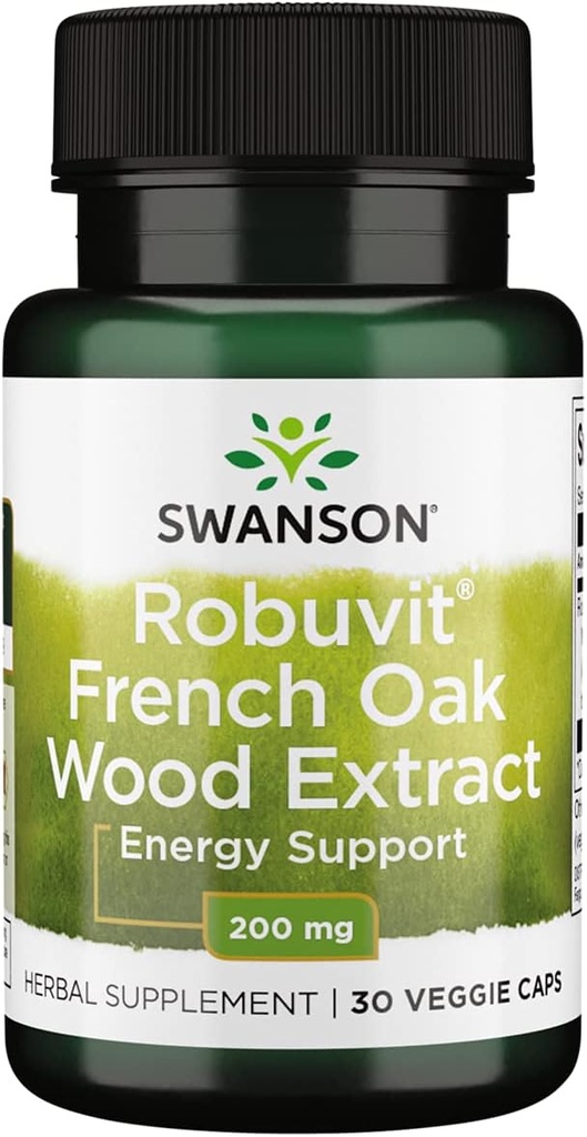 Swanson Robuvit Γαλλικό Oak Wood Extract 200 Milligrams 30 Veg Κάψουλες