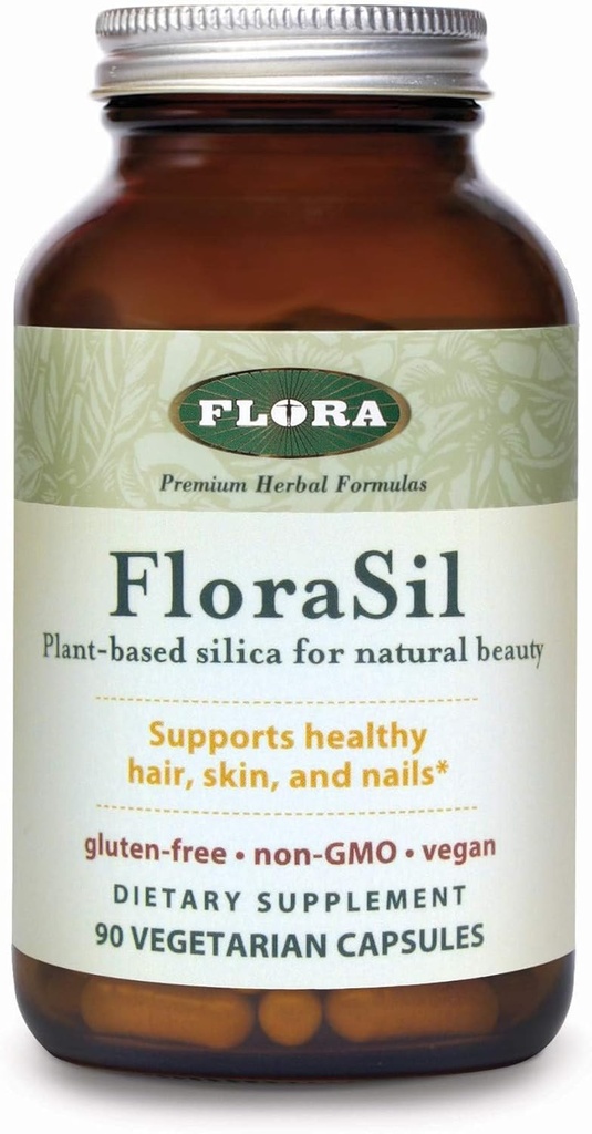 Flora FloraSil 90 κάψουλες Veg - συμπλήρωμα σιλικόνης με εκχύλισμα αλογοουρά για υγιή μαλλιά, δέρμα, και νύχια* - Υποστηρίζει σχηματισμό κολλαγόνου