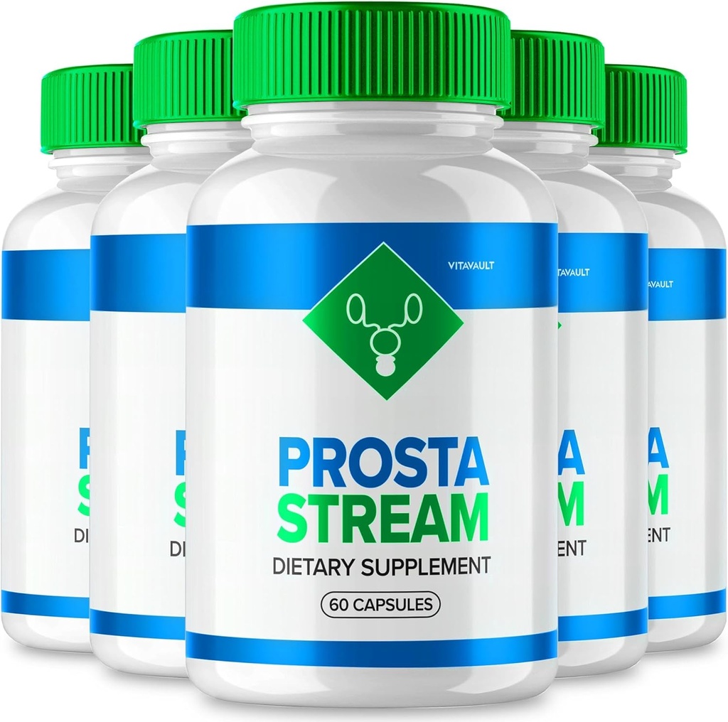 (5 Pack) Κάψουλες ροής Prosta για υποστήριξη Prostate, συμπλήρωμα διατροφής Prostastream με ενισχυμένη φόρμουλα για άνδρες, 300 κάψουλες Σύνολο