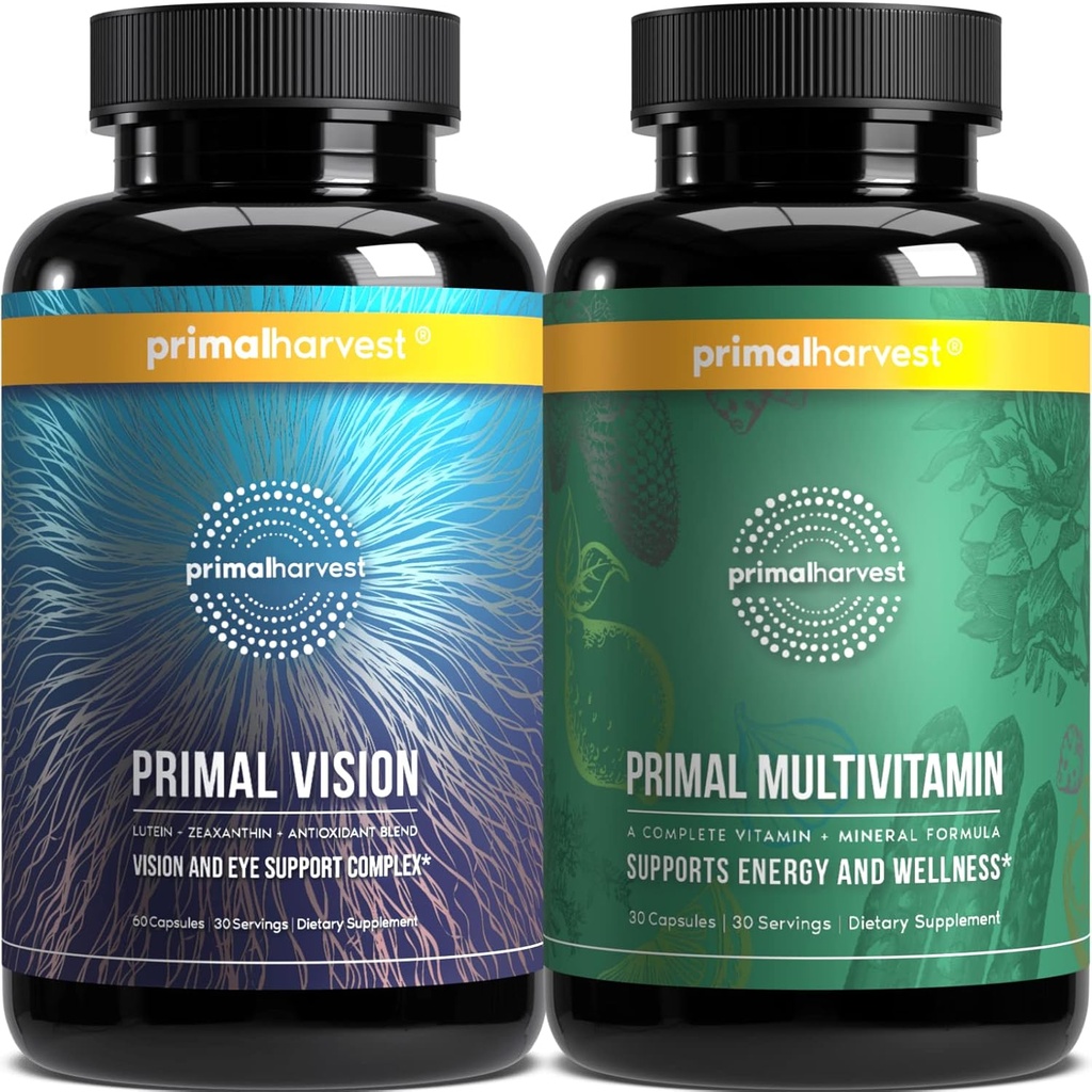 Primal Συγκομιδή Multivitamin & Primal Vision – Πλήρης υποστήριξη για την καθημερινή ευεξία & την υγεία των ματιών με τις βασικές βιταμίνες & θρεπτικά συστατικά
