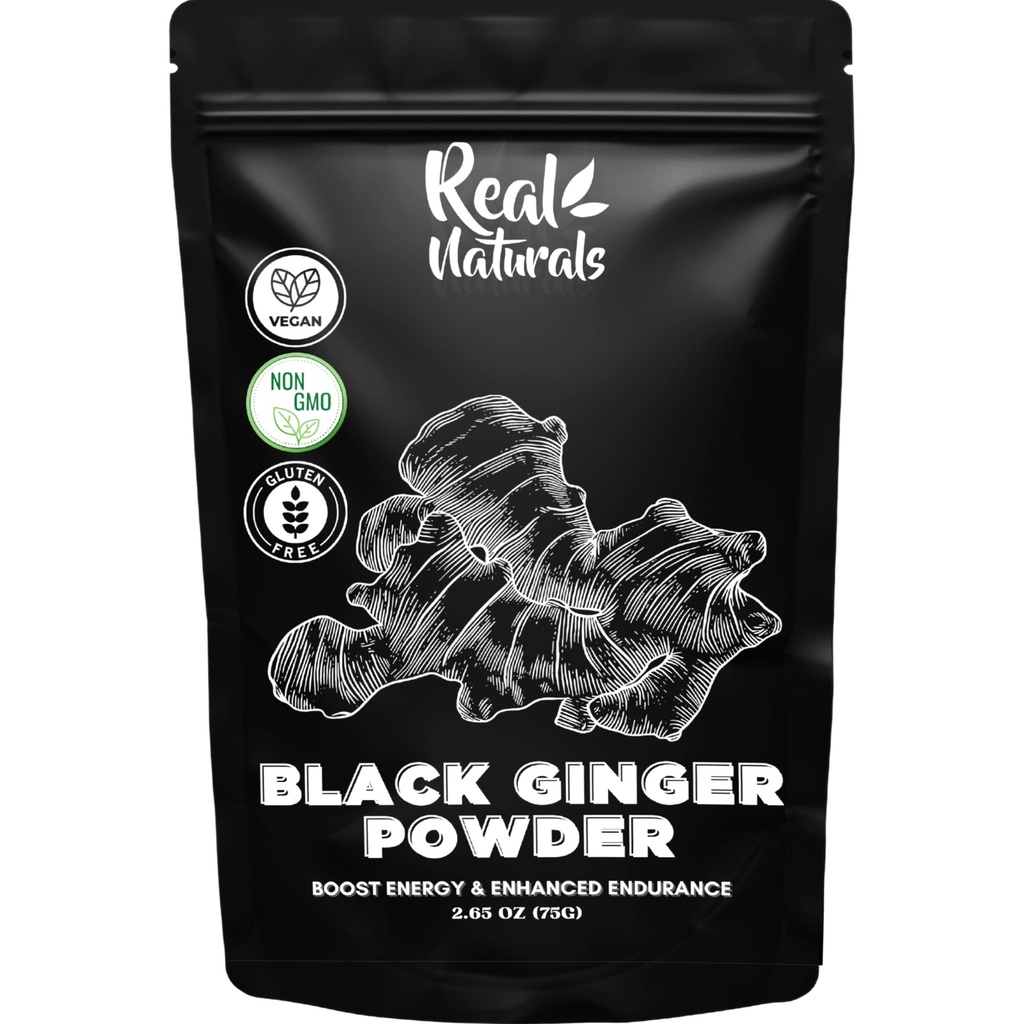 Black Ginger Powder (2,64 Oz) kaempferia parviflora από την Real Naturals. Προώθηση Ενέργειας & Σταμίνας