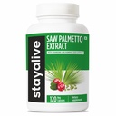STAY Alive Saw Palmetto Extract Κάψουλες w/Cranberry & Pumpkin Seed Oil, 120 Vegan χάπια για τα μαλλιά, U.T & Prostate, Pure Saw Palmetto για άνδρες και γυναίκες, μη ΓΤΟ, συμπλήρωμα κολοκύθας χωρίς γλουτένη