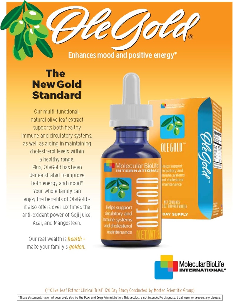 OleGold- Liquid Olive Leaf Extract - Υδροξυτυροσόλη, Τυροζόλη & Oleuropein