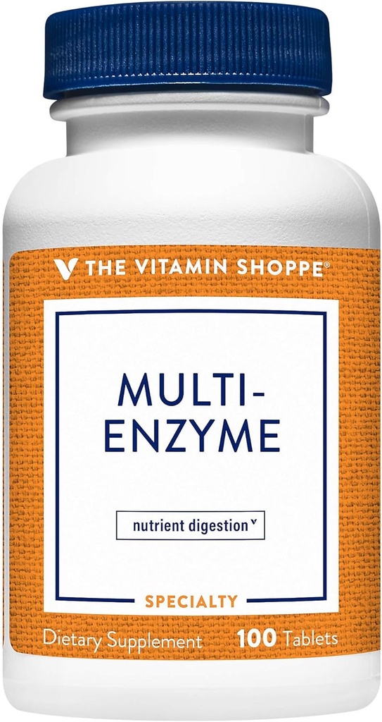 Η βιταμίνη Shoppe Multi Enzyme - Βοηθά στην υποστήριξη της πέψης & απορρόφησης πρωτεϊνών, υδατανθράκων & λίπους (100 δισκία)