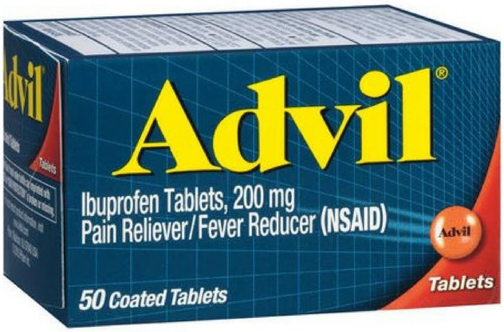 Advil Pain Reliever/ Fever Reducer, 200 mg, 50 Επικαλυμμένα δισκία.
