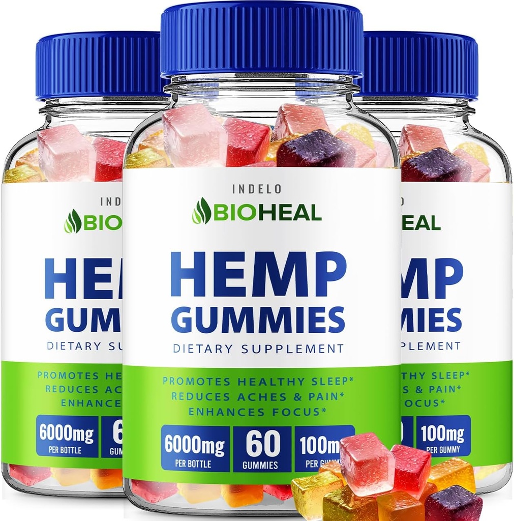 BioHeal Hemp Gummies - με το εκχύλισμα σπόρων κάνναβης Bio Heal Heal Gummies εμβοές βοτανική συμπλήρωμα, την υγεία και την ευεξία Υποστήριξη, All Natual Hemp Gummy Advanced Formula (3 Pack - 180 Gummies)