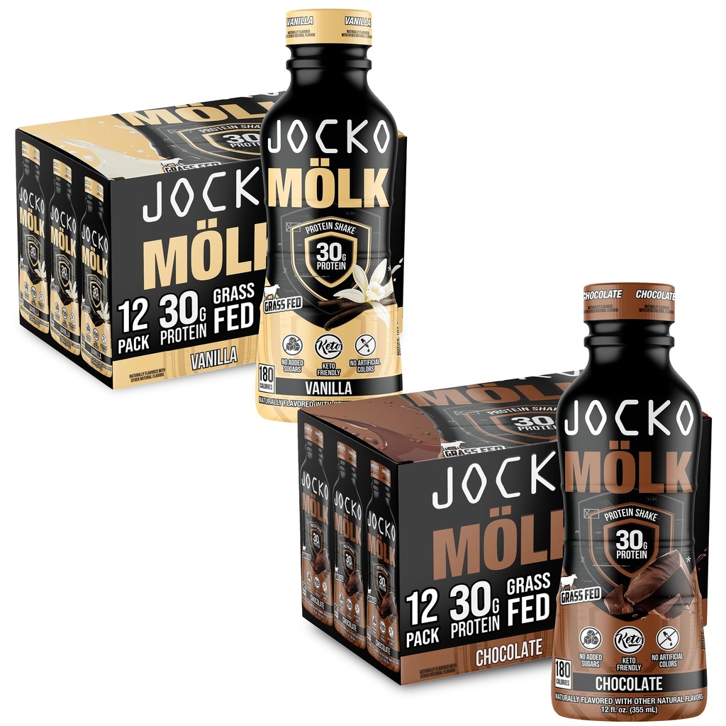 Jocko Fuel Protein Shake Bundle - Βανίλια και σοκολάτα (24 Count)