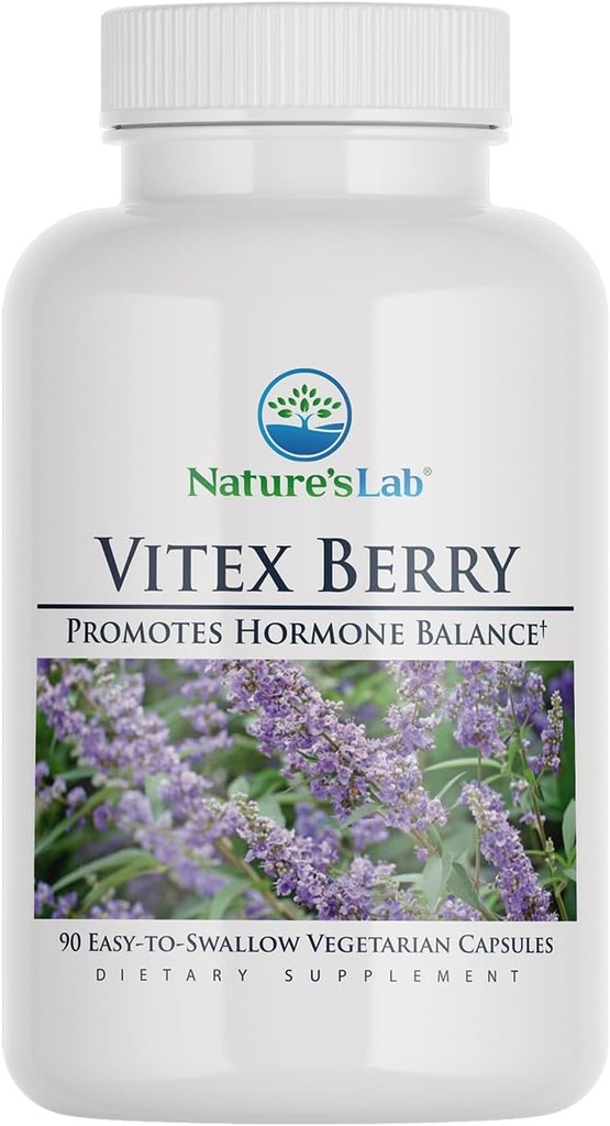Nature's Lab Vitex Berry 500mg - Υποστηρίζει μια θετική διάθεση* - 90 κάψουλες (90 Day Supply)