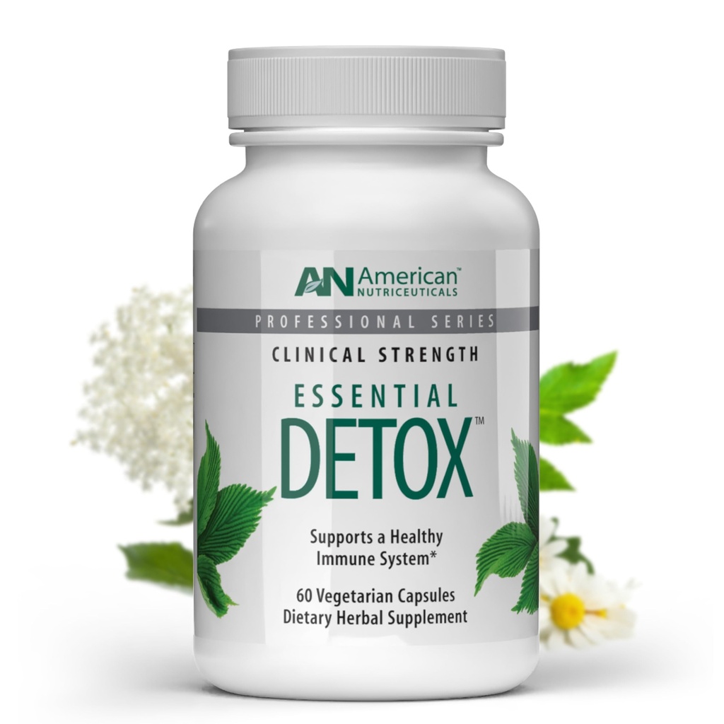 American Nutriceuticals – Essential Detox – 60 κάψουλες χορτοφαγικών – Επαγγελματικά Formed Whole Body Detox – Φυσικά Καθαρίστε, Καθαρίστε & Ανανεώστε – Εξαιρετικά Αποτελεσματική Detox