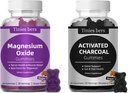 Ενεργοποιημένοι Άνθρακες 400mg, Οξείδιο του Μαγνήσιου 500mg Ζάχαρη Δωρεάν για Ενήλικες & Παιδιά, Πιο γρήγορη για να καθαρίσετε, Detox, Αέριο Ανακούφιση, Οξείδιο του Μαγνήσιου & Στοματική Υγεία, Καλύτερη Mg Φόρμα για « Δυσπεψία»