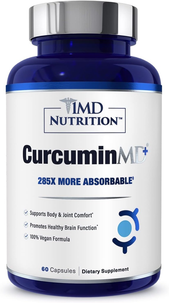 1MD Διατροφή CurcuminMD Plus - Turmeric Κουρκουμίνη με Boswellia Serrata - 285x Περισσότερα Απορροφώμενη 