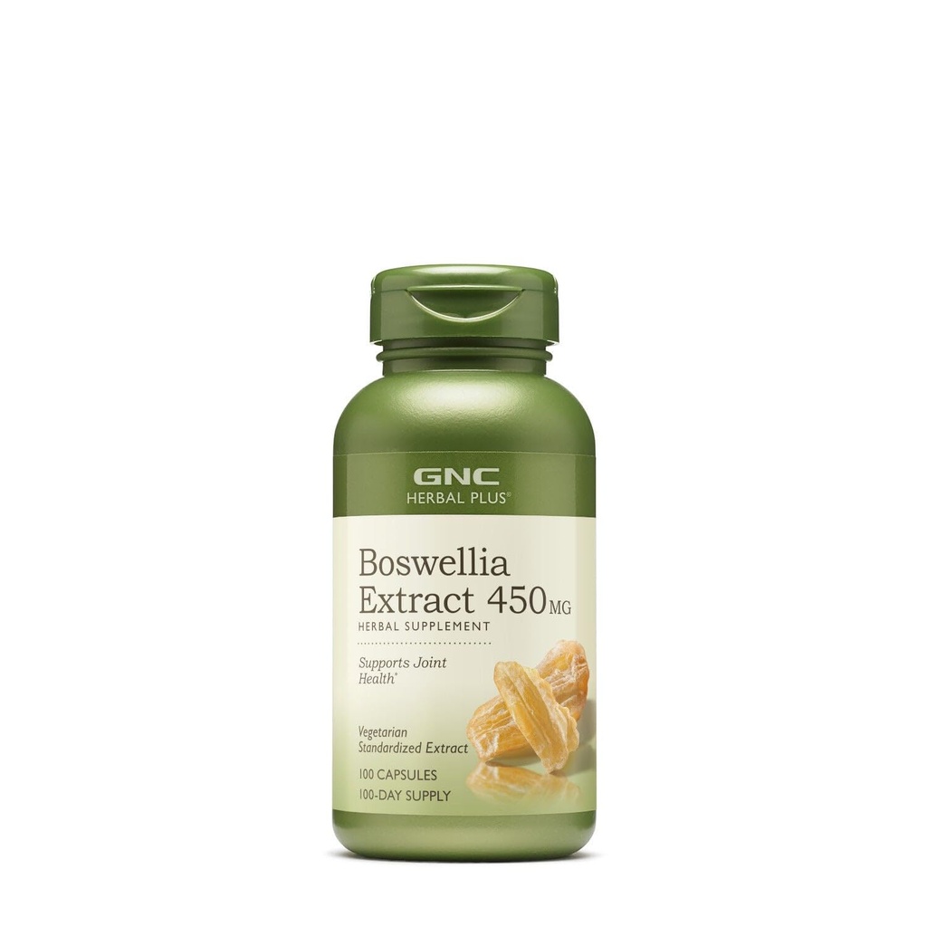 GNC Herbal Plus Boswellia Extract 450mg συμπλήρωμα, χορτοφάγοι, υποστηρίζει κοινή υγεία, 100 υπηρεσίες