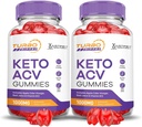 Justified Laboratories (2 Pack Turbo Ripped Keto ACV Advanced Formula 1000MG Keto Apple Cider Vinegar Formulated with Romegranate Beet Buice Powder B12 Vegan Non GMO 120 Gummies