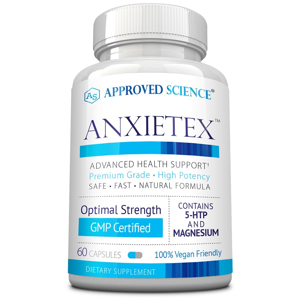 Εγκεκριμένη επιστήμη Anxietex - Ηρεμία και χαλάρωση - L-Θεανίνη και Μαγνήσιο - 60 κάψουλες - Vegan Friendly - 3 Μήνες προσφοράς